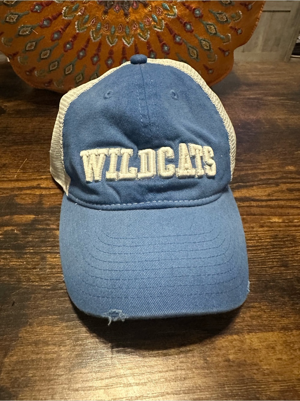 Nike Blue and Cream Wildcats Mesh Trucker Hat
